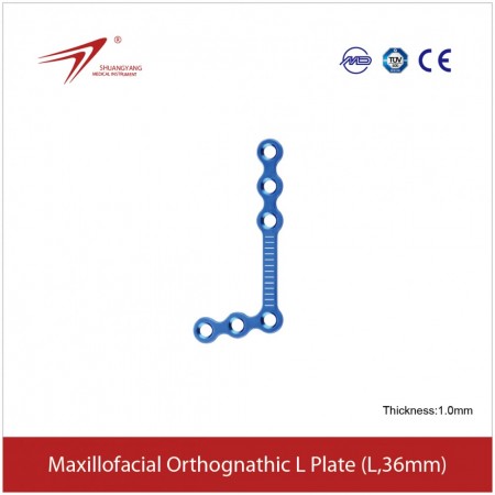 Maxillofacial Mini 110°L-plate. 110-გრადუსიანი L-ისებური ფირფიტა